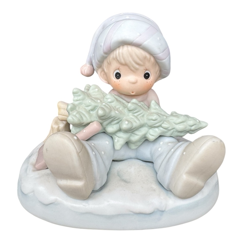 Precious Moments Vintage 1989 Don't Let The Holidays Get You Down Christmas Tree